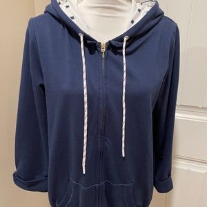 LIKE NEW Tommy Hilfiger NAVY Jacket w/printed Hood
